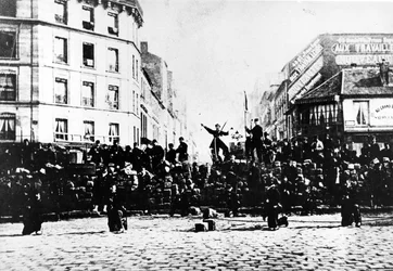 Barricada Comunard en Montmartre, 1871